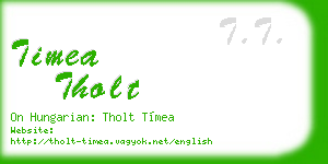 timea tholt business card