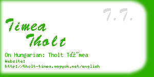 timea tholt business card